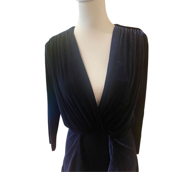 MISA Los Ángeles Velvet Ophelie Sheath Size 8 Dark Navy MSRP: $264 - Picture 6 of 11